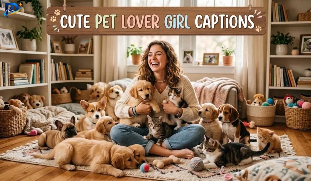 Cute Pet Lover Girl Captions