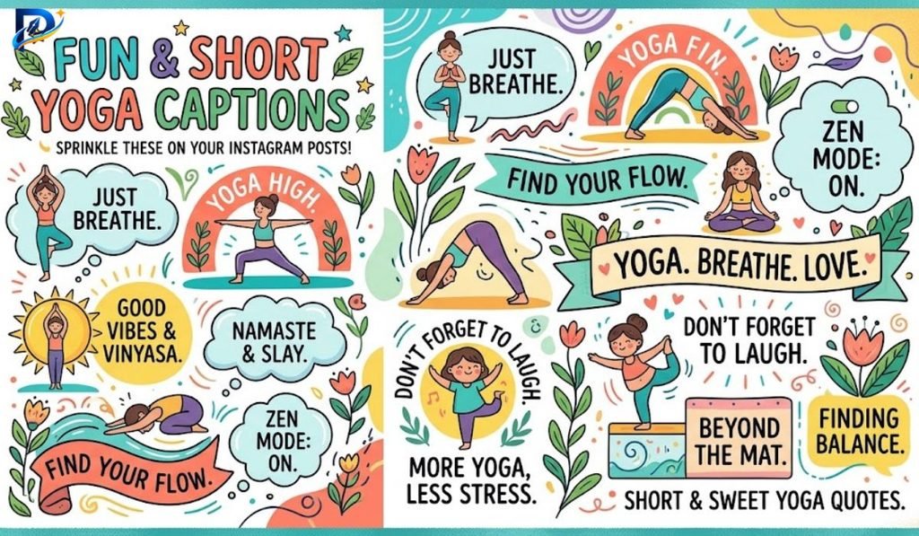 Fun & Short Yoga Captions