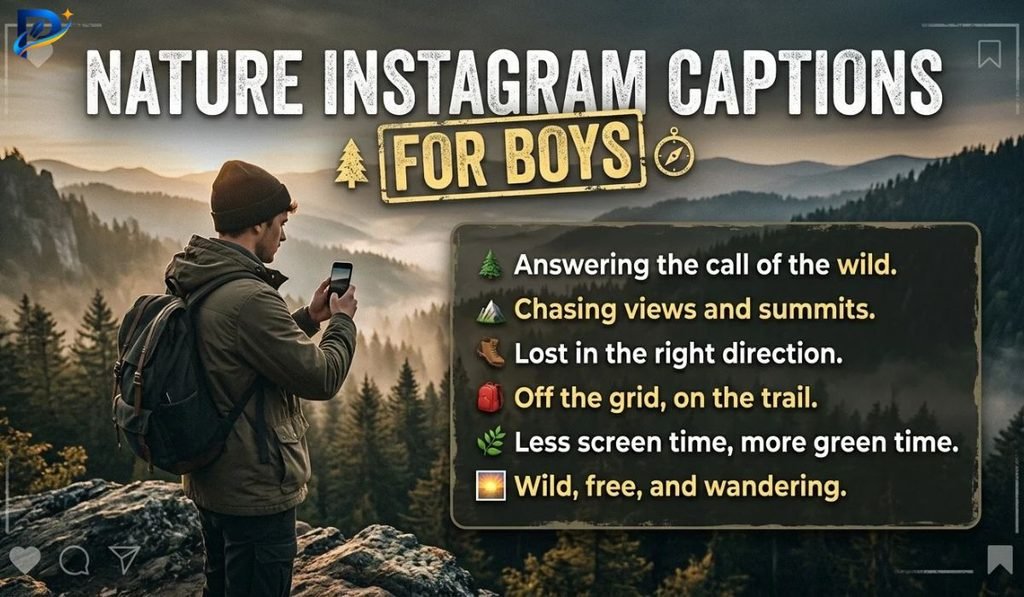 Nature Instagram Captions for Boys