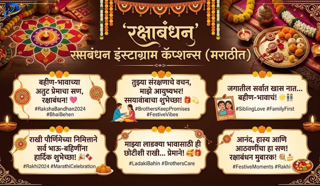 Raksha Bandhan Instagram Captions in Marathi