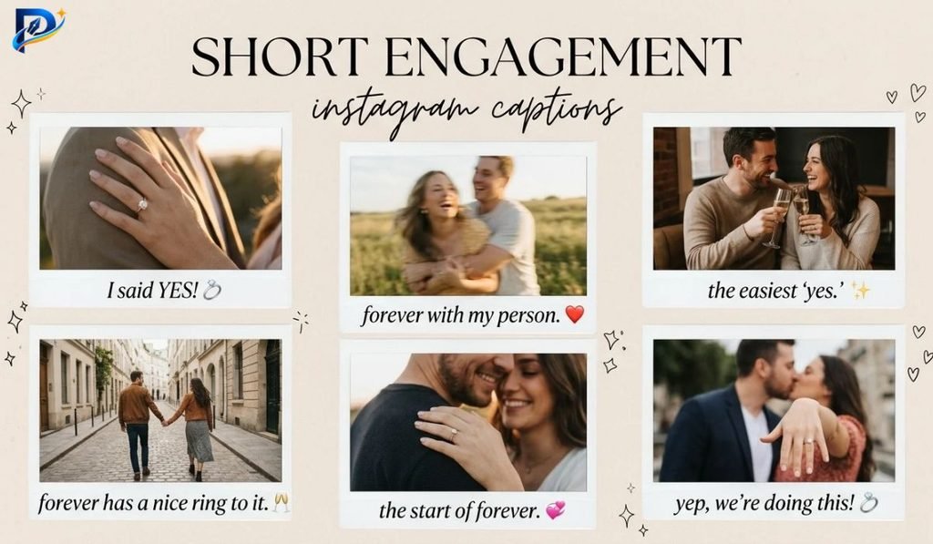 Short Engagement Instagram Captions