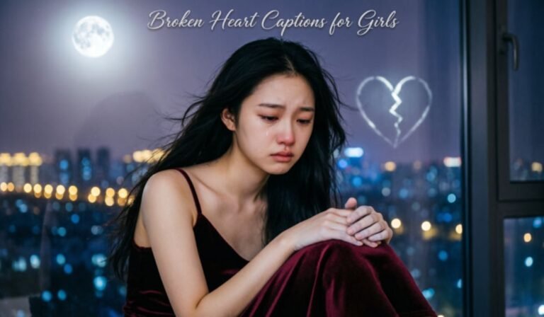 Broken Heart Captions for Girls